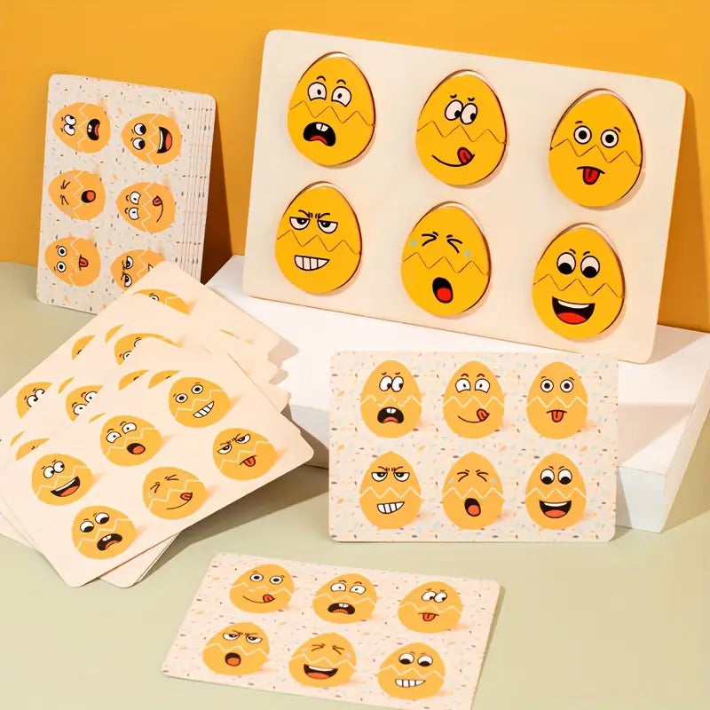 Emotional Intelligence Wooden Expression Eggs