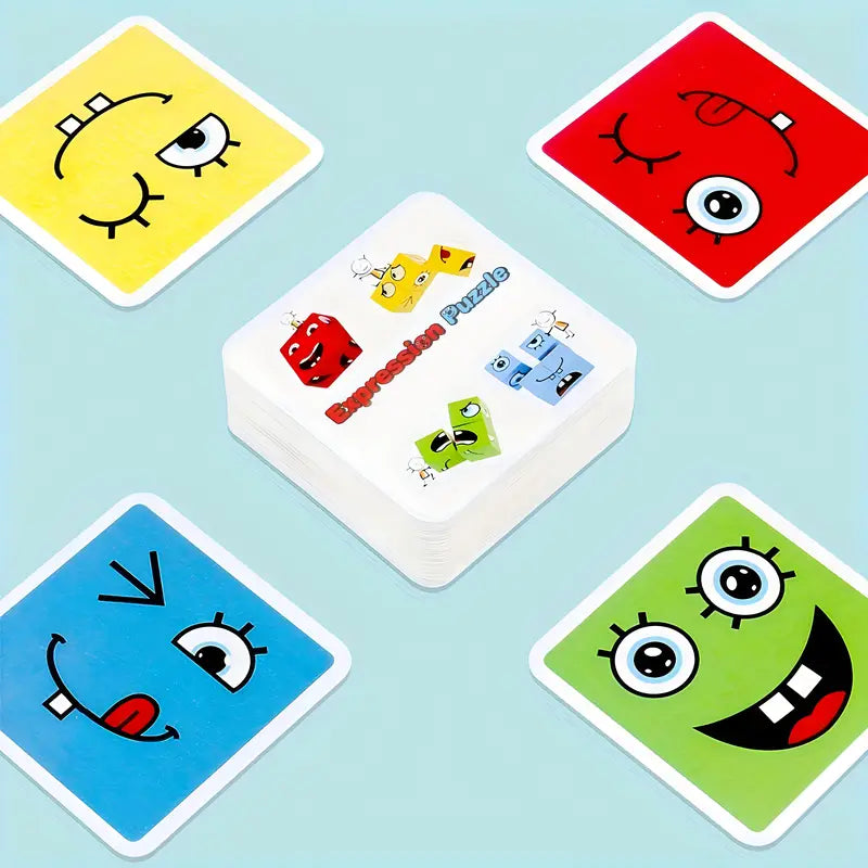 Face-Matching Wooden Puzzle for Kids