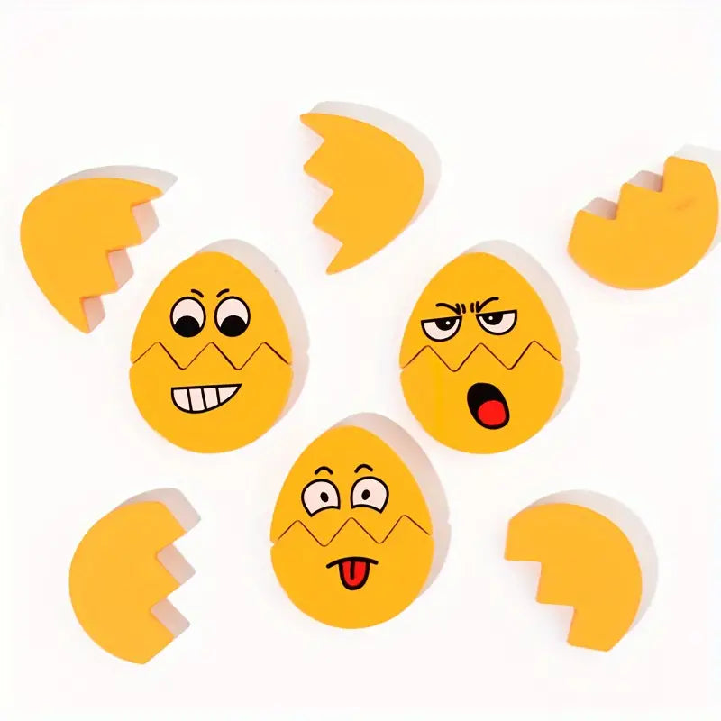 Emotional Intelligence Wooden Expression Eggs
