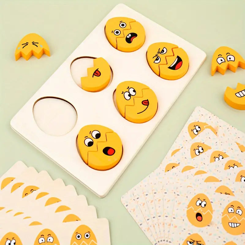 Emotional Intelligence Wooden Expression Eggs