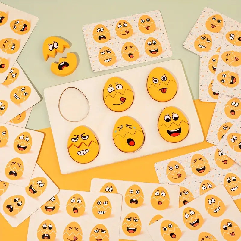 Emotional Intelligence Wooden Expression Eggs