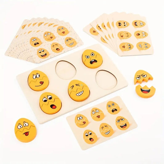 Emotional Intelligence Wooden Expression Eggs