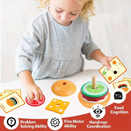 Build-a-Burger Fine Motor Game
